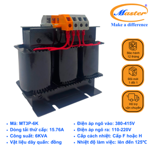 Máy Biến Áp Cách Ly 3 Pha MT3P-6K Master