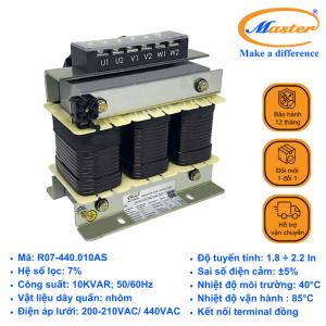 Cuộn Kháng 7% Cho Tụ Bù 3P-10KVAR 440VAC