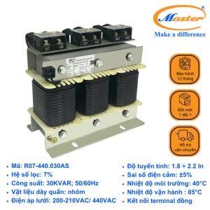 Cuộn Kháng 7% Cho Tụ Bù 3P-30KVAR 440VAC