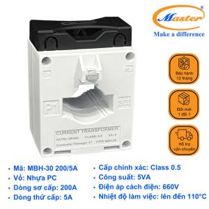 Biến Dòng Đo Lường Hộp Nhựa MBH-30 200/5A Master