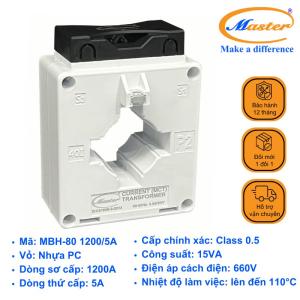Biến Dòng Đo Lường Hộp Nhựa MBH-80II 1200/5A Master