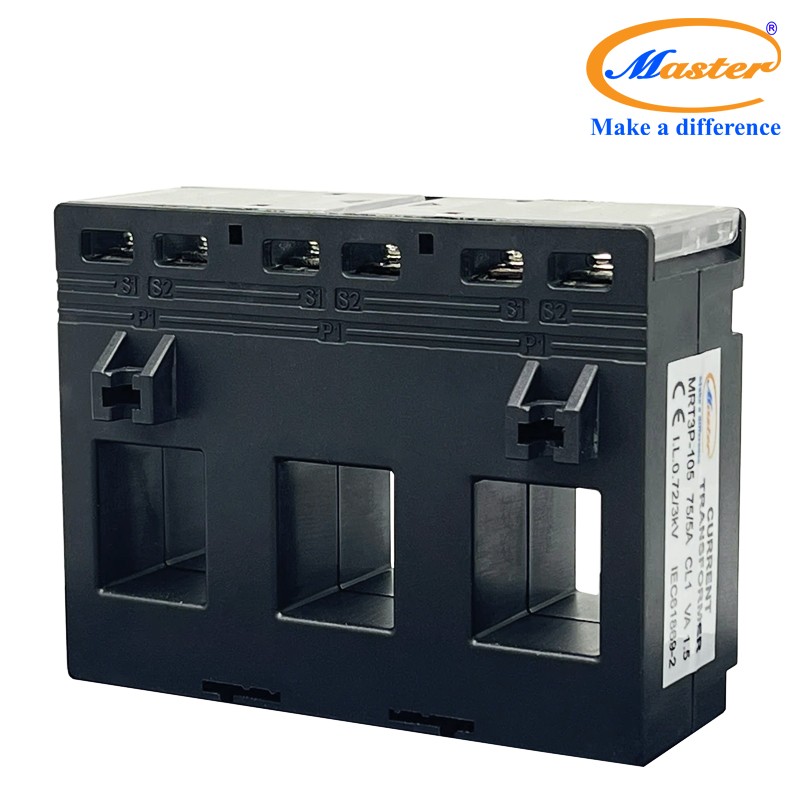 Biến dòng đo lường hộp nhựa 3 pha MRT3P-105 75/5A Master