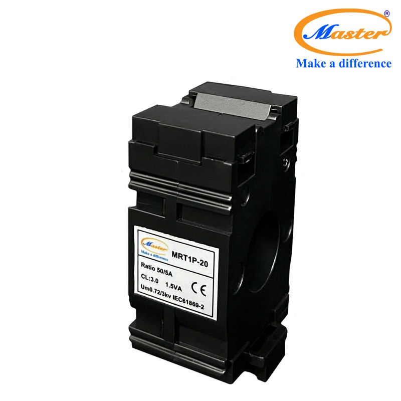 Biến dòng đo lường hộp nhựa 1 pha MRT1P-20 50/5A Master