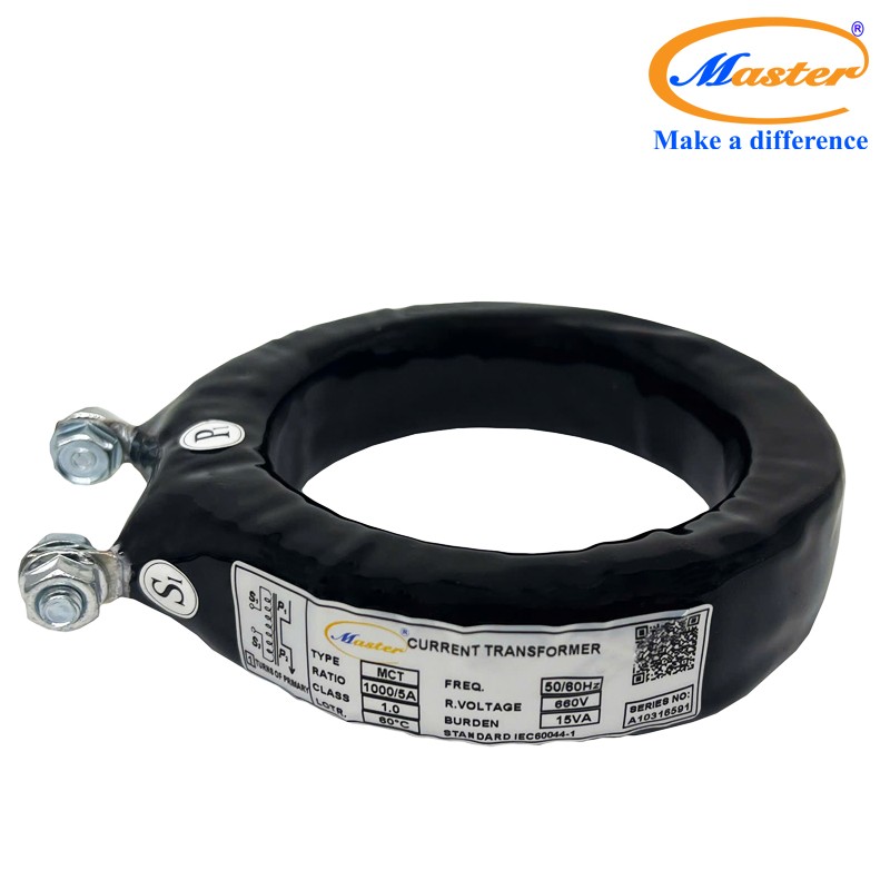 Biến dòng đo lường MCT 1000/5A Master – Đúc Epoxy Đen Tròn