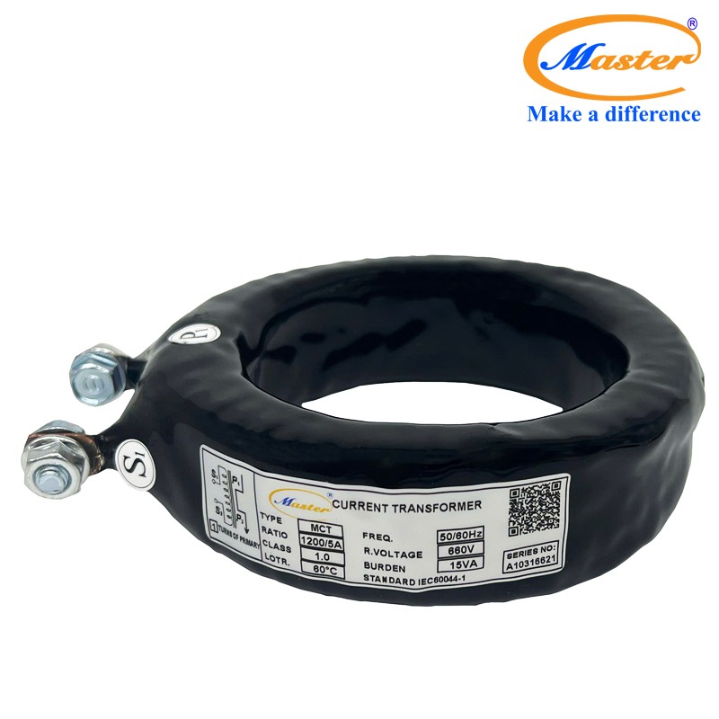 Biến dòng đo lường MCT 1200/5A Master – Đúc Epoxy Đen Tròn