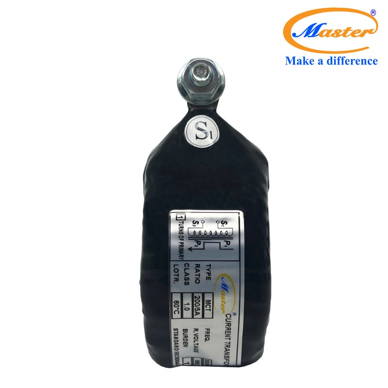 Biến dòng đo lường MCT 200/5A 10VA Master – Đúc Epoxy Đen Tròn