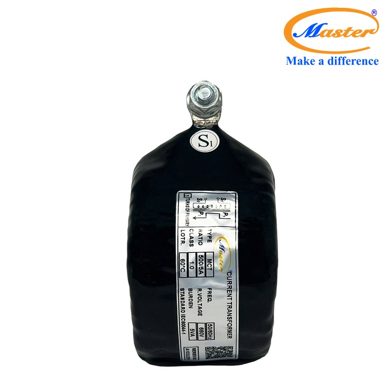 Biến dòng đo lường MCT 500/5A Master – Đúc Epoxy Đen Tròn
