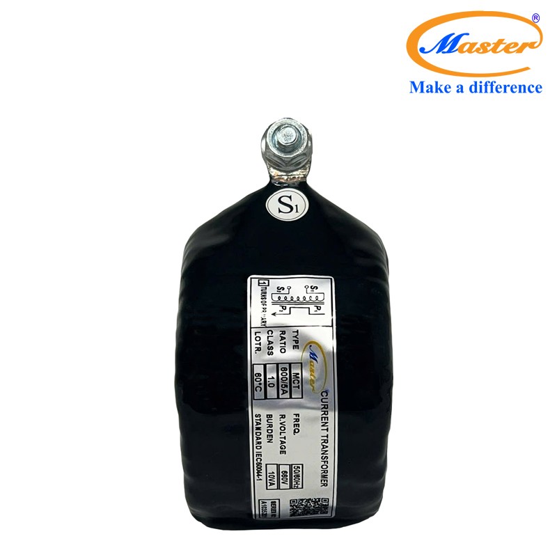 Biến dòng đo lường MCT 600/5A 10VA Master – Đúc Epoxy Đen Tròn
