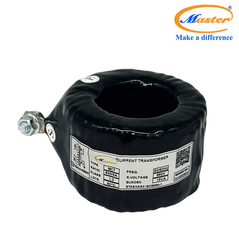Biến dòng đo lường MCT 630/5A 15VA Master – Đúc Epoxy Đen Tròn