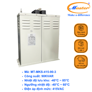Tụ Bù Chống Cháy Nổ Master Vuông Loại Khô 3P 90KVAR 415VAC