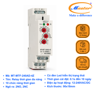Relay Thời Gian Đa Năng MT-MFT-240AD-4Z Master