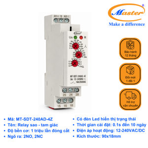 Relay Sao - Tam Giác MT-SDT-240AD-4Z Master