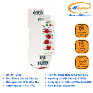 Rơ Le Bảo Vệ Điện Áp 3 Pha MT-VPR Master