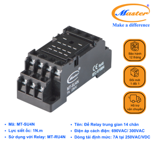 Đế Relay Trung Gian 14 Chân MT-SU4N Master