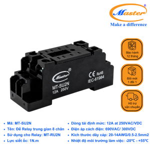 Đế Relay Trung Gian 8 Chân MT-SU2N Master