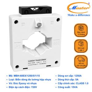 Biến Dòng Đo Lường MBH-60EX 1250/5A Master - Loại Epoxy Vỏ Nhựa