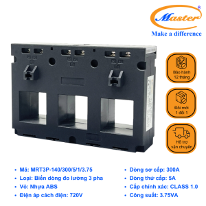 Biến Dòng Đo Lường Hộp Nhựa 3 Pha MRT3P-140 300/5A Master