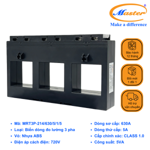 Biến Dòng Đo Lường Hộp Nhựa 3 Pha MRT3P-214 630/5A Master