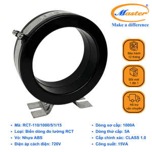 BIẾN DÒNG ĐO LƯỜNG RCT-110 1000/5A MASTER