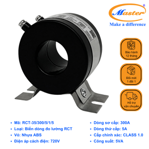 BIẾN DÒNG ĐO LƯỜNG RCT-35 300/5A MASTER