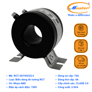 BIẾN DÒNG ĐO LƯỜNG RCT-35 75/5A MASTER
