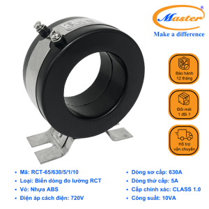 BIẾN DÒNG ĐO LƯỜNG RCT-65 630/5A MASTER